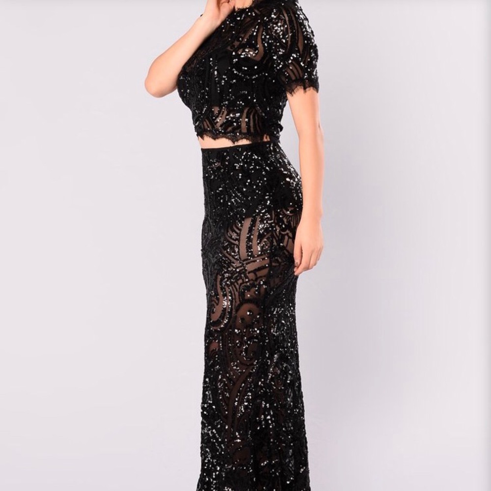 Sequin two piece